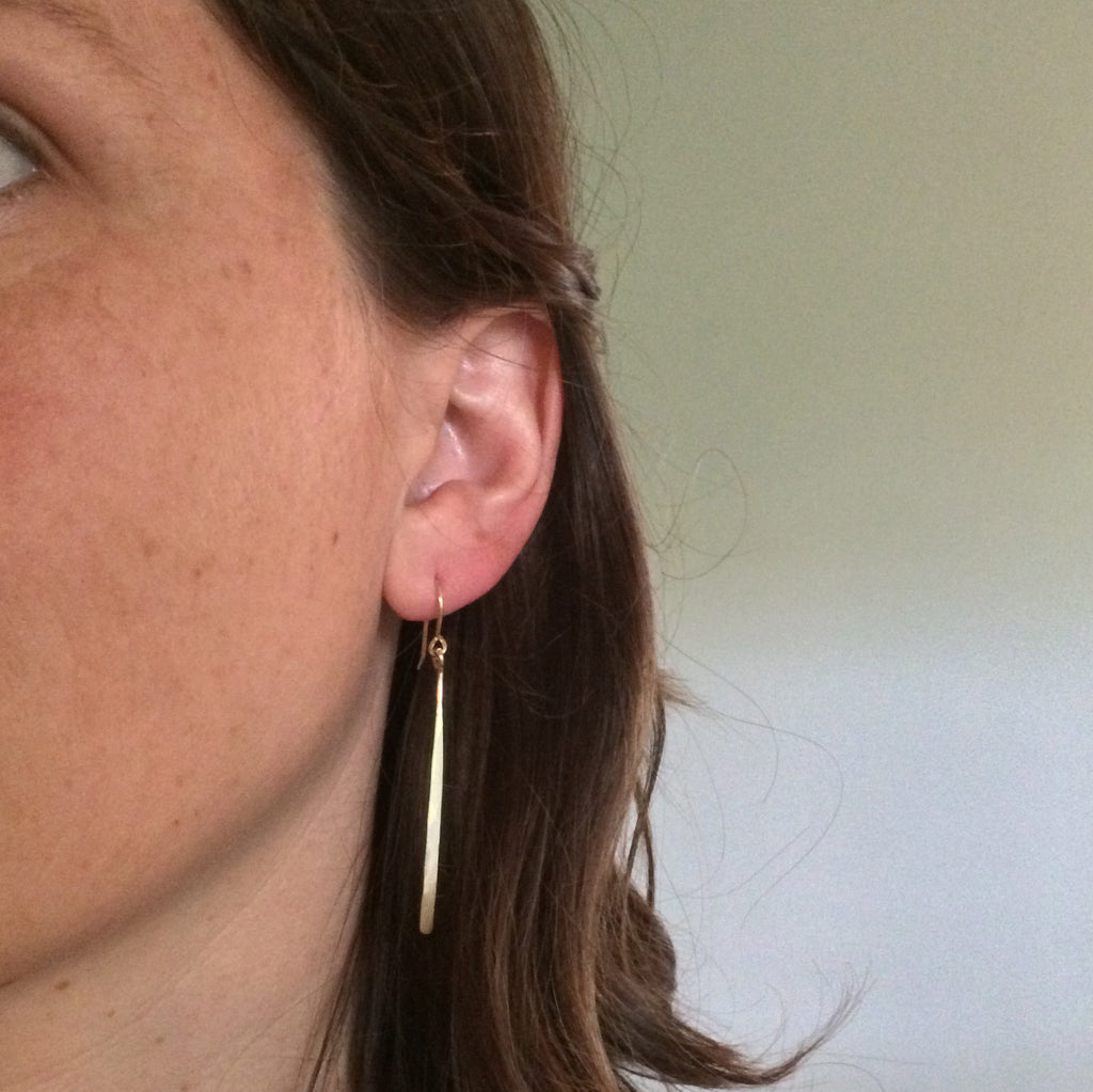 Long Silver Wispy Dangle Earrings | Backyard Silversmiths